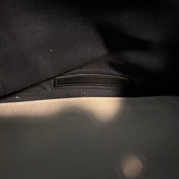 BALENCIAGA CABAS Denim Tote Bag Women White Navy Logo - Picture 7 of 7